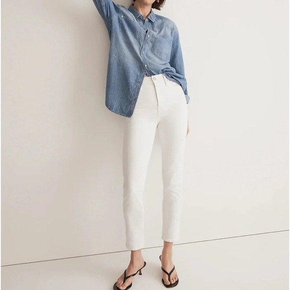Madewell Stovepipe Jeans in Pure White - Picture 1 of 8